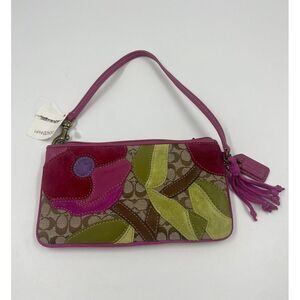 Coach Special Limited Edition Spring 2004 Poppy for Peace Suede Floral Wristlet